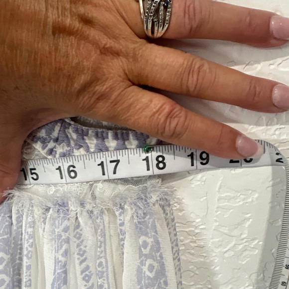 Women's Free People Mini Dress XS White Blue Sleeveless(278) - Picture 7 of 7